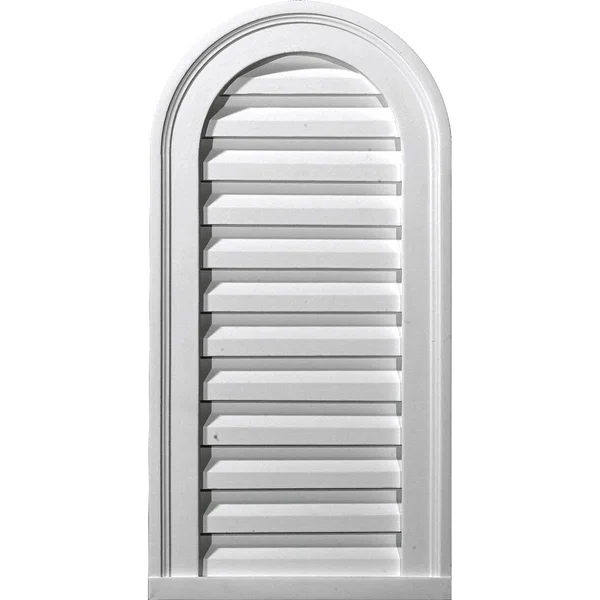 16x22W x 23x22H Cathedral Urethane Gable Vent Louver, Non-Functional