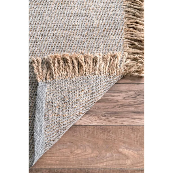 nuLOOM Solid Tassel Amalia Dark Gray 5 ft. x 8 ft. Indoor Area Rug
