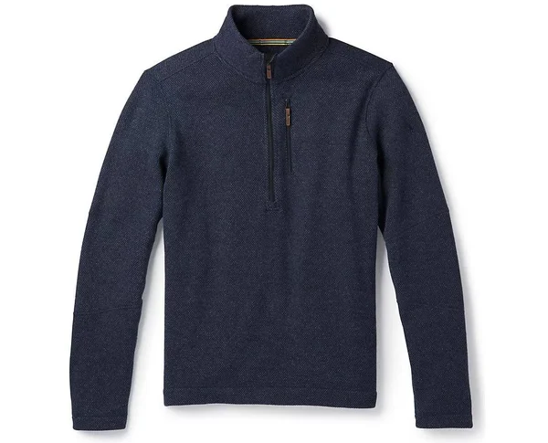 Smartwool Hudson Trail Fleece Half Zip Sweater - Men's Navy, XXL
