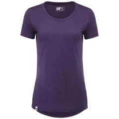 Wuru Wool Company Women's Merino Wool Short Sleeve Shirt, Black, XXL