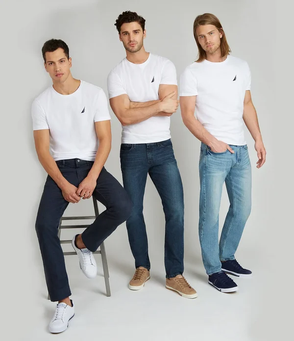 Nautica Men's Stretch Straight-leg Jeans - Light Tidewater