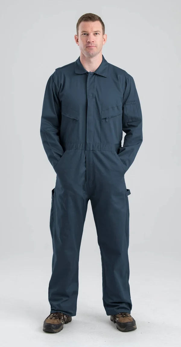 Berne Deluxe Unlined Coverall Size 3XLR/58R Regular (Navy)