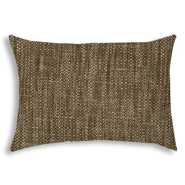 Pacifica Sea Brown Indoor/Outdoor Pillow with Sewn Closure by Havenside Home - Dark Brown - Espresso, Gray, Tan, Beige
