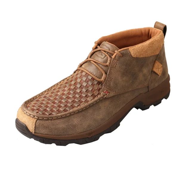 Twisted x Men's MHK0008 Hiker Boot, Woven Brown/Bomber Leather