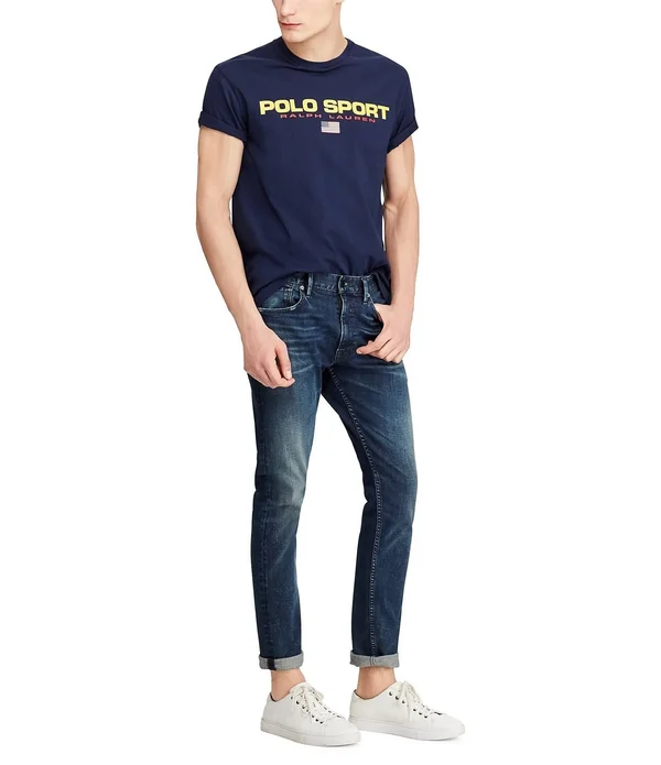 Polo Ralph Lauren Classic Fit Polo Sport Tee (Sapphire Star) Men's Clothing