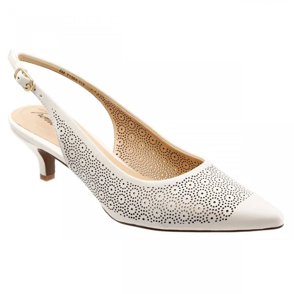 Trotters Prima Women's Shoes Off White Laser 7 Narrow (AA)