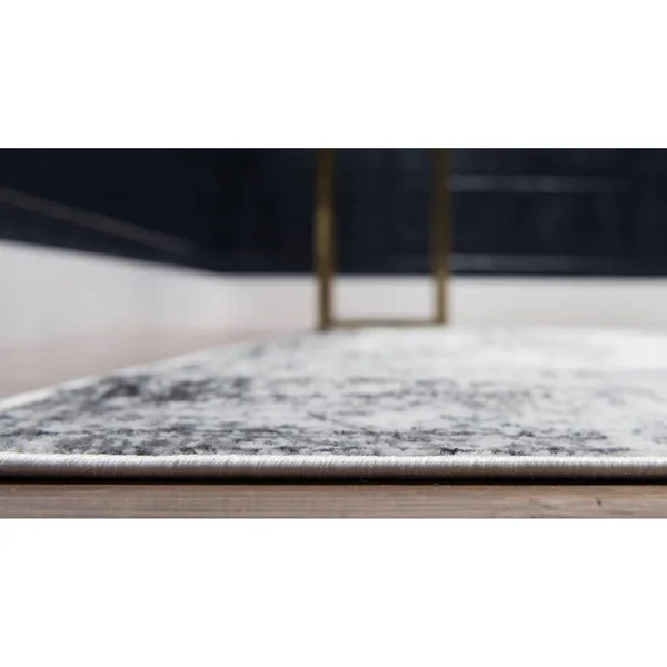 Unique Loom Sofia Casino Gray 3& 3 x 19& 8 Runner Rug, Grey