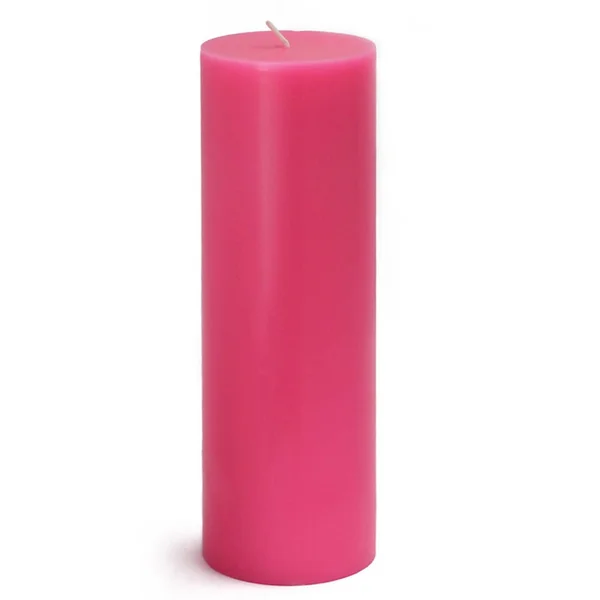 Jeco CPZ-108-12 3 x 9 in. Pillar Candles Metallic Silver - 12 Piece