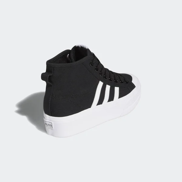 Adidas Women's Originals Nizza Platform Mid Casual Shoes in Black/Core Black Size 6.5