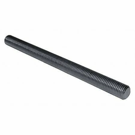 Zoro Select 2026040 Threaded Rod, Steel, 1-1/4x22 L, black, pk25