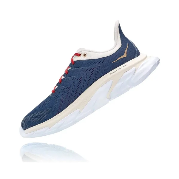 Hoka One One Men's Clifton Edge Vintage Indigo-Tofu - 9.5