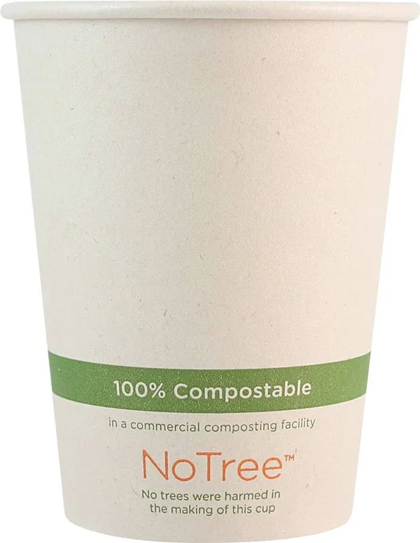 World Centric NoTree Paper Hot Cups - 12 oz, Natural, 1, 000/Carton