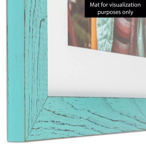 13x27 inch Eggshell Blue Wood Picture Frame for A 13x27 Photo 2WOM-SM-ECO150-EBU-13x27. by ArtToFrames