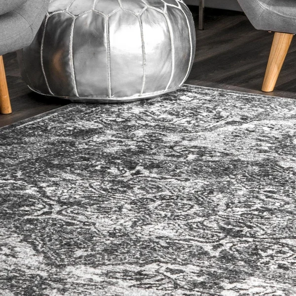 nuLOOM Maryanne Medallion Gray 8 ft. x 10 ft. Area Rug