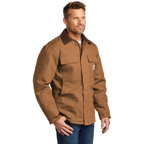 Carhartt Men's Brown Duck Arctic Quilt-Lined Traditional Coat