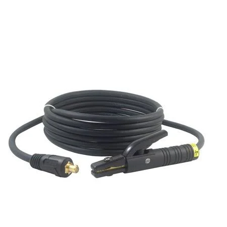 S蹵 200 Amp Welding Electrode Holder Lead Assembly - Dinse 35-70 Connector - #2 AWG Cable (100 Feet)