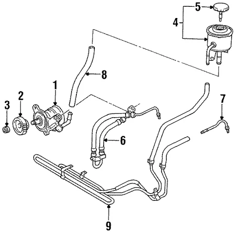 1993 - 1993 Toyota Power Steering Pump 44320-60182