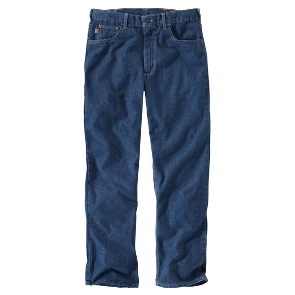 Carhartt Men's Flame Resistant Signature Denim Jean Relaxed Fit
