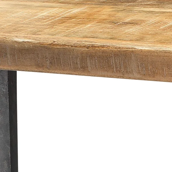 30” Beige and Black Wood Table Top Console Table