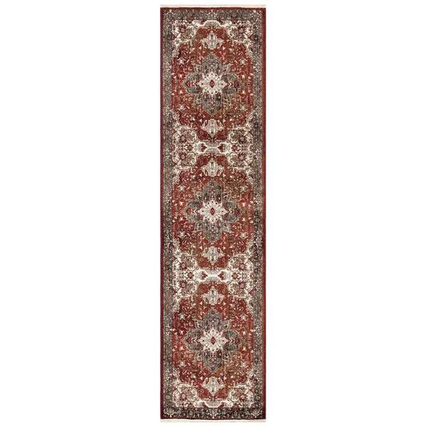 Safavieh Herat Rug Collection HRT301Q - Red, Ivory - 4& x 6&