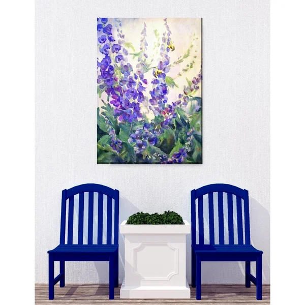 Blue Delphi Outdoor Wall Art