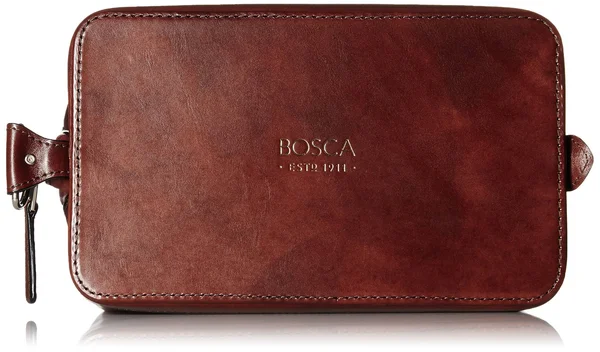 Bosca Old Leather Zipper Utility Kit - Brown