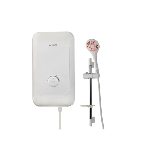 Atmor Electric Tankless Water Heater Shower System Hose Handheld Rise Bar Soap