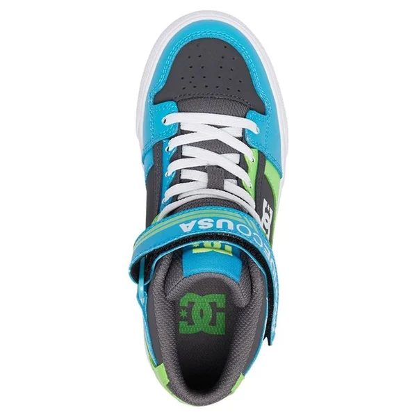 DC Kids Pure High Top EV Shoes - 1 - Navy-Grey