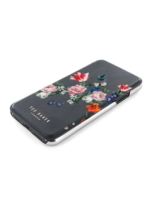 Ted Baker SKYLIA Mirror Case for iPhone 11 - Sandalwood, Black Silver