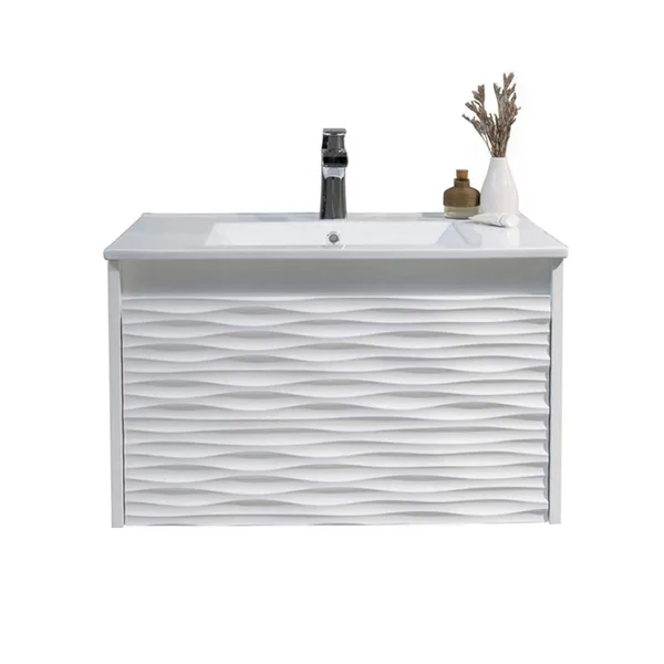 Contemporary White Floating Vanity Set (30 inch) - Blossom