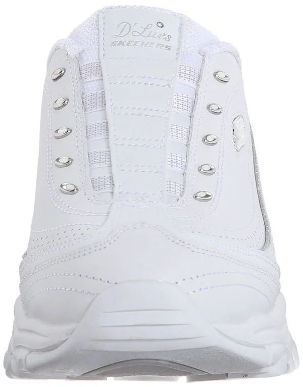 Skechers Women's D&Lites - Bright Sky Sneakers - White, 8