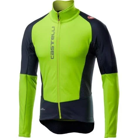 Castelli Mortirolo V Jacket - Dark Gray/Yellow Fluo - M
