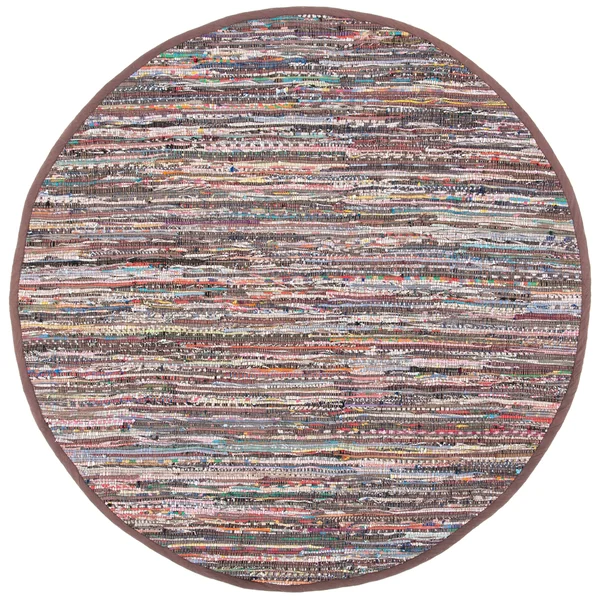 Safavieh Handmade Rag Rug Vistiana Cotton Rug - 9& x 9& Round - Grey