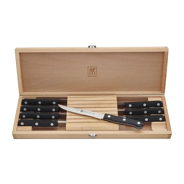 Zwilling J.A. Henckels Twin Gourmet 8-Piece Steak Knife Set with Wood Case