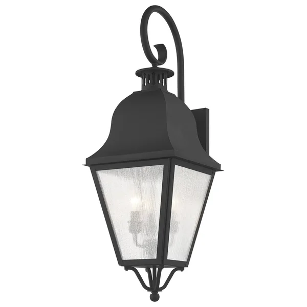 Livex Lighting-2555-07-Amwell - 3 Light Outdoor Wall Lantern Bronze