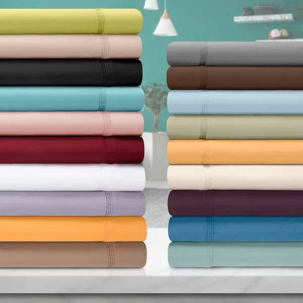 Blue Nile Mills 650-Thread Count Egyptian Cotton Solid Deep Pocket Ultra-Soft Sheet Set