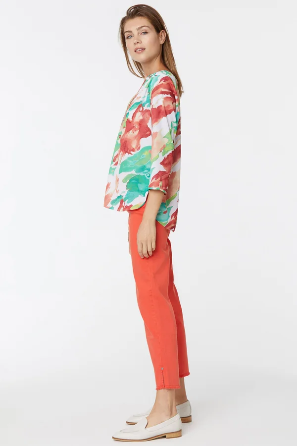 Nydj Women's The Perfect Blouse in Summertide - Plus, Size: Medium