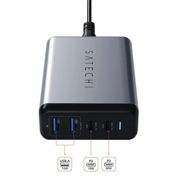 75W Dual Type-C PD Travel Charger - UK