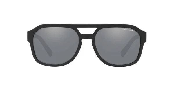 Armani Exchange AX4074S - 80786G Matte Black/Light Grey Mirror Black - 57 mm