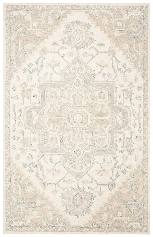 Safavieh Micro Loop 503 Area Rug - Ivory, Beige, 5' x 5' Round