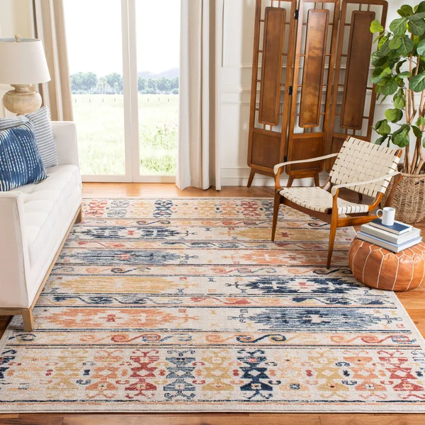 Safavieh Charleston CHL421A Ivory - Rust Area Rug
