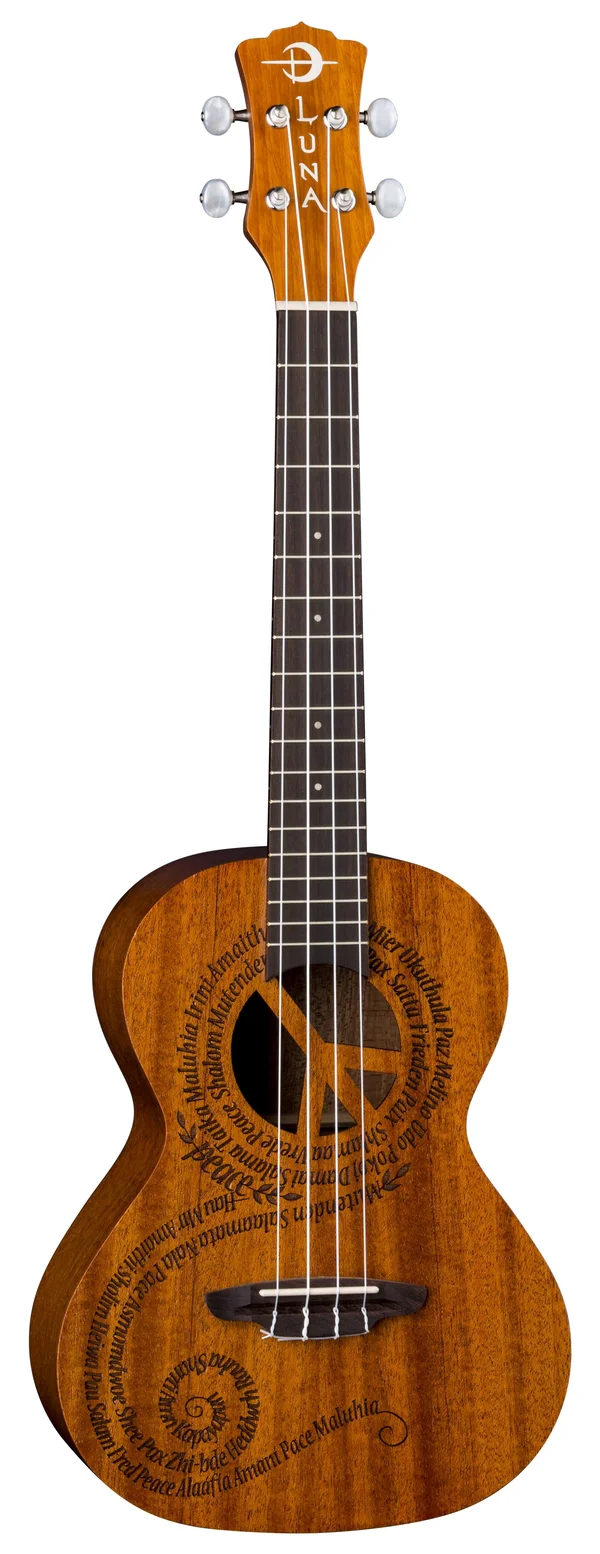 Luna Maluhia Peace Tenor Ukulele (with Gig Bag)