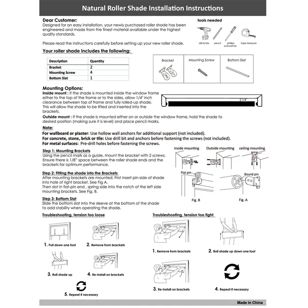 Natural Fiber 50.5x22 x 72x22 Cordless Roller Shade in Grey
