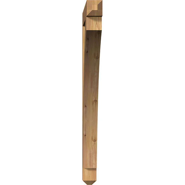 Ekena Millwork 3 1/2x22W x 40x22D x 44x22H Thorton Craftsman Smooth BRACKET, Western Red Cedar