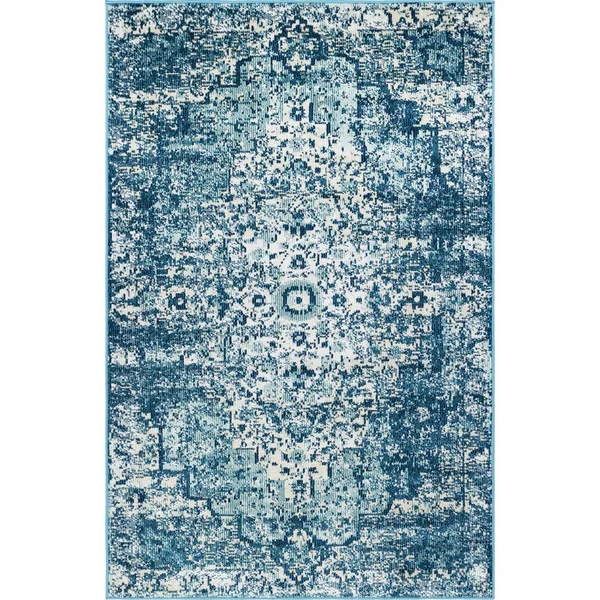 Amulet Navy Blue Vintage 4x6 Area Rug