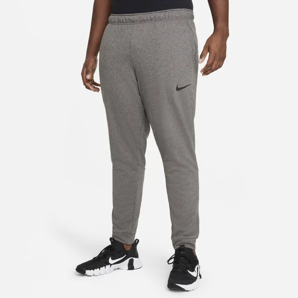 Nike Men's Dri-Fit Tapered Training Pants in Grey/Charcoal Heather Size 4XLT, Cotton/Polyester