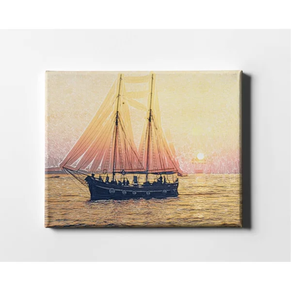 30x22 x 40x22 The Long Journey Premium Stretched Canvas by Amrita Sen Multi-Color