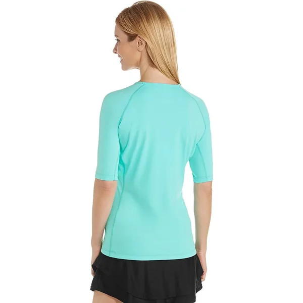 Coolibar UPF 50+ Women's Hightide Short Sleeve Swim Shirt - Sun Protective