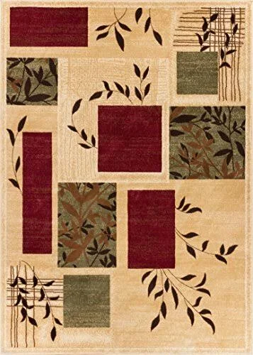 Great Forest Ivory Floral Nature Modern Formal Rug 3x10 ( 0.6m x 2.7m Runner ) Easy to Clean Stain, Fade Resistant Shed Free Tr