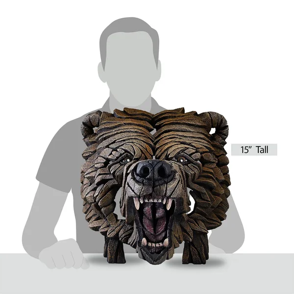 Edge Sculpture Grizzly Bear Bust